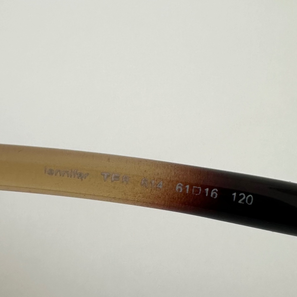 Tom Ford TF8 Jennifer Sunglasses - Tan Gradient 614 - Picture 10 of 11